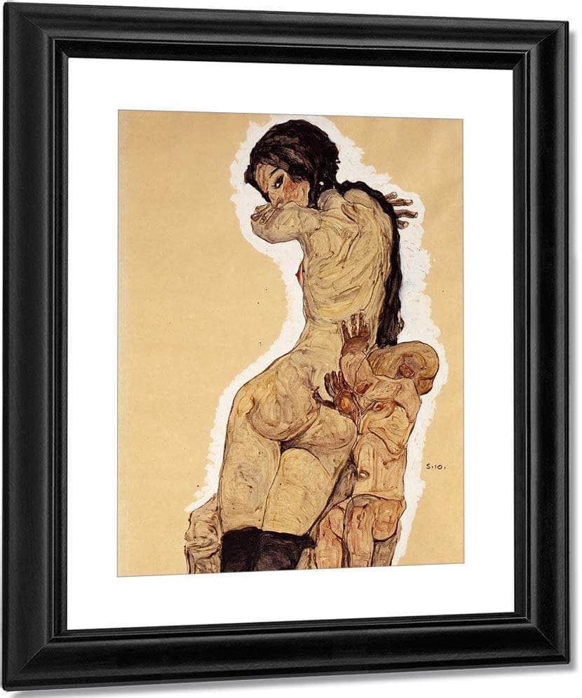 Woman With Homunculus 1910 Watercolor Gouache Pencil 55 6X36 5Cm By Egon Schiele Fine Art Print