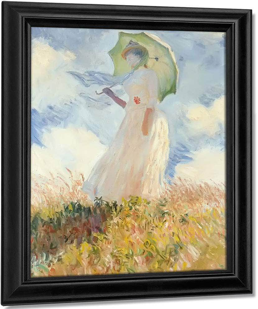 Woman With Parasol By Claude Monet Fine Art Print