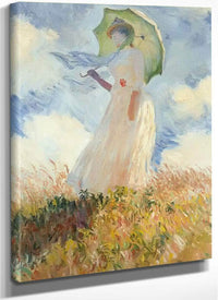 Woman With Parasol By Claude Monet Fine Art Print