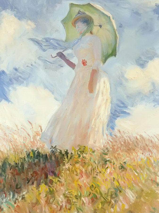Woman With Parasol By Claude Monet Fine Art Print