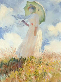 Woman With Parasol By Claude Monet Fine Art Print