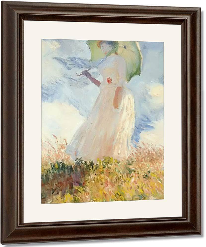 Woman With Parasol By Claude Monet Fine Art Print