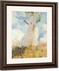 Woman With Parasol By Claude Monet Fine Art Print