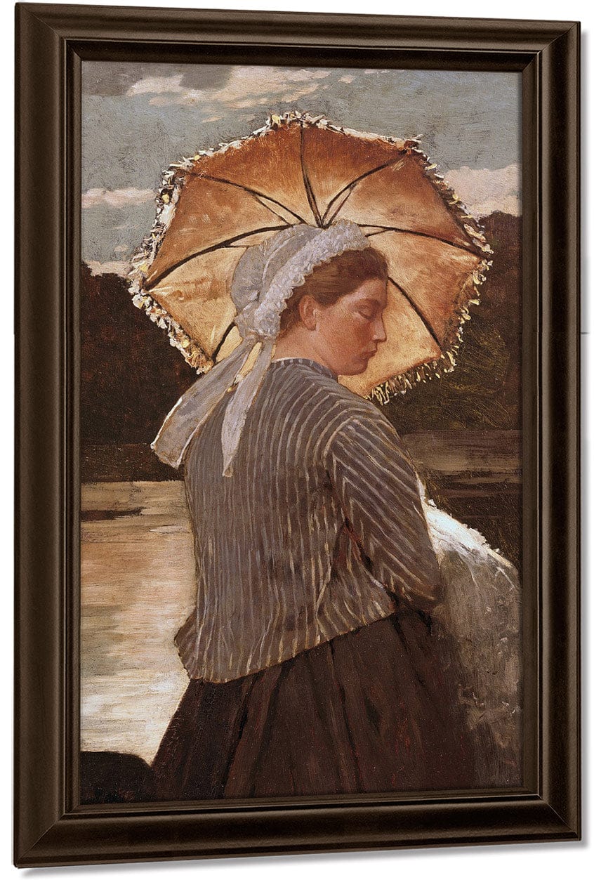 Woman With Parasol By Winslow Homer Fine Art Print