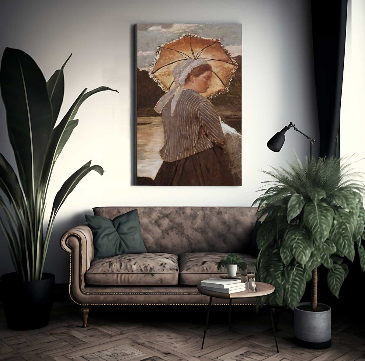 Woman With Parasol By Winslow Homer Fine Art Print