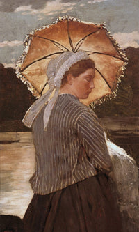 Woman With Parasol By Winslow Homer Fine Art Print