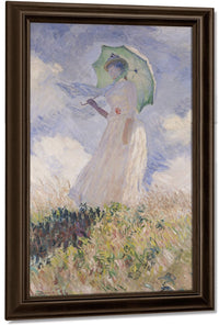 Woman With Parasol Turned To The Left By Claude Monet Fine Art Print
