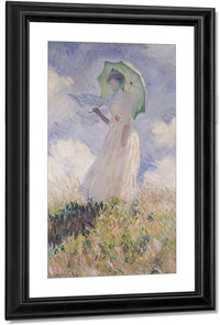 Woman With Parasol Turned To The Left By Claude Monet Fine Art Print