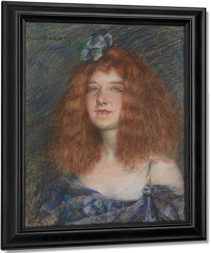 Woman With Red Hair By Alice Pike Barney Fine Art Print