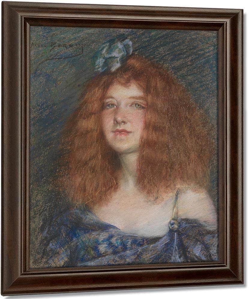 Woman With Red Hair By Alice Pike Barney Fine Art Print