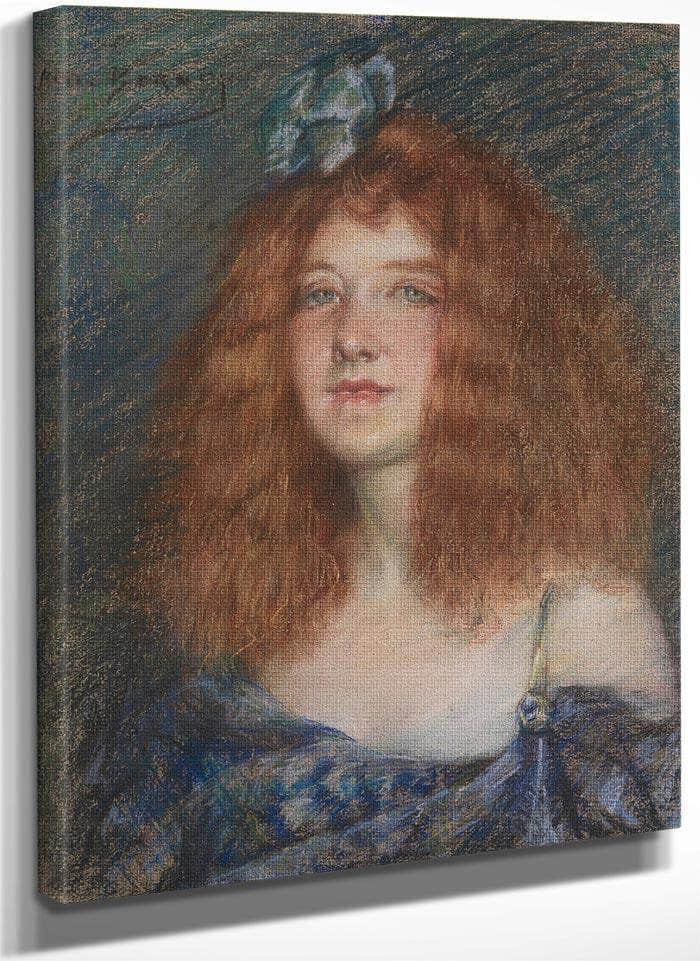 Woman With Red Hair By Alice Pike Barney Fine Art Print