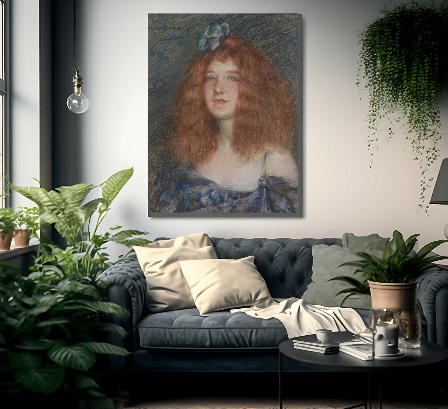 Woman With Red Hair By Alice Pike Barney Fine Art Print