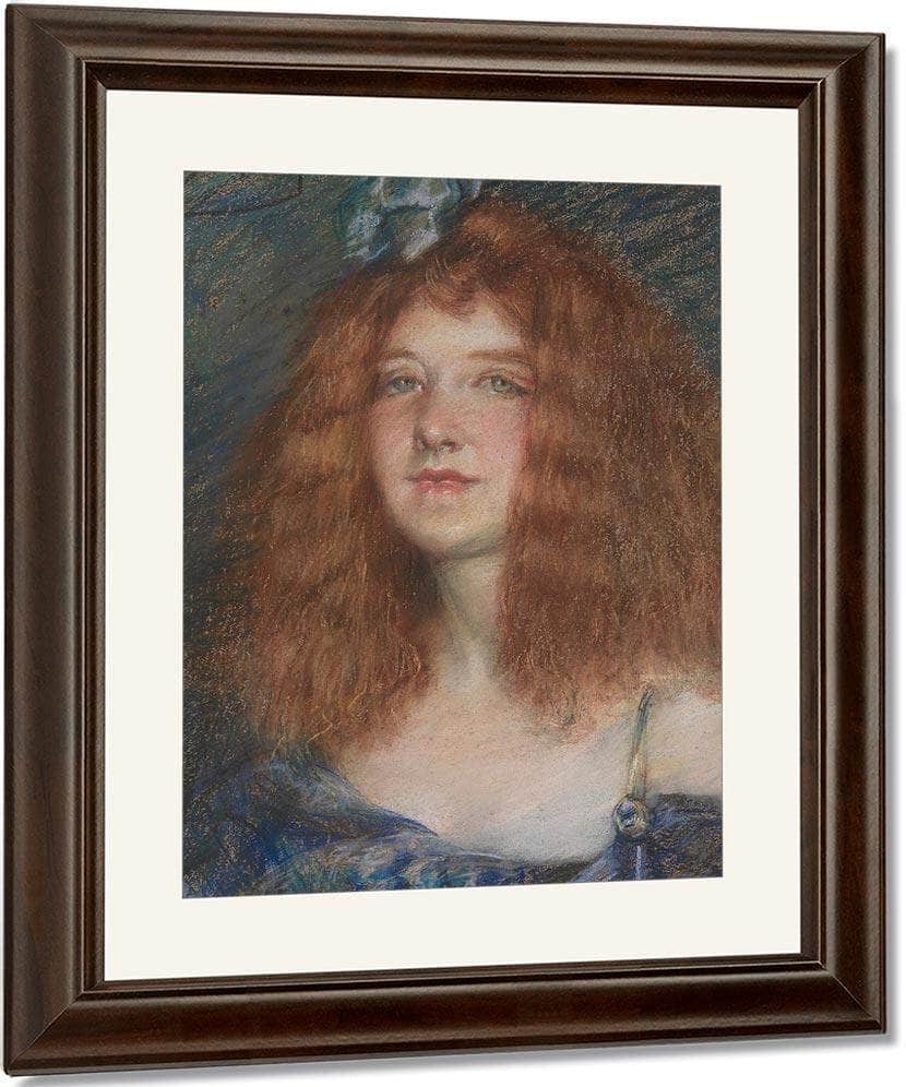 Woman With Red Hair By Alice Pike Barney Fine Art Print