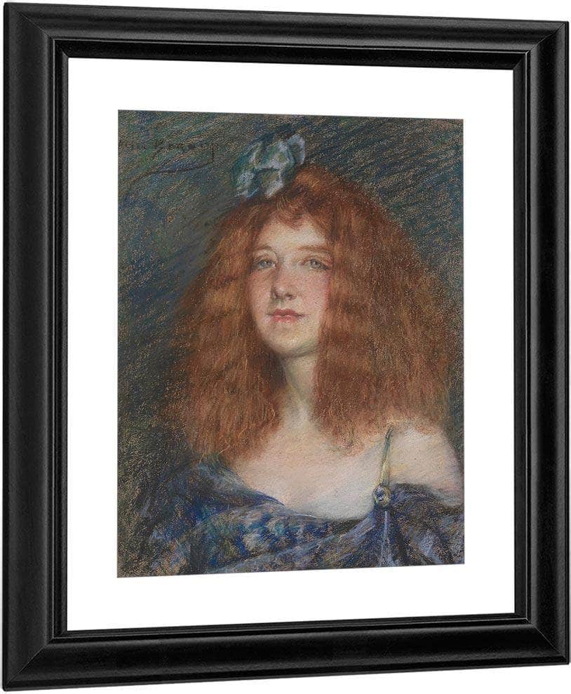 Woman With Red Hair By Alice Pike Barney Fine Art Print