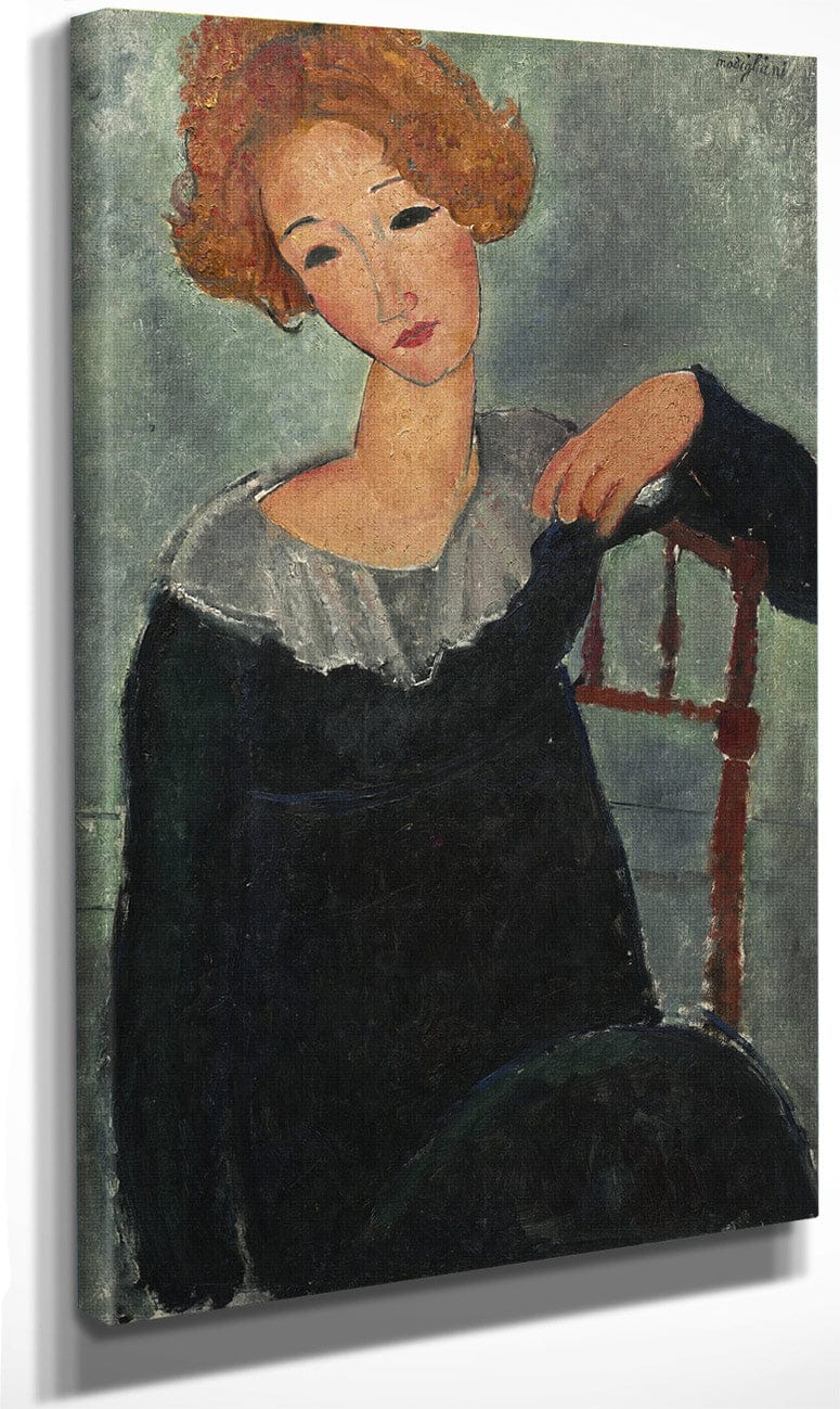Woman With Red Hair By Amedeo Modigliani Fine Art Print