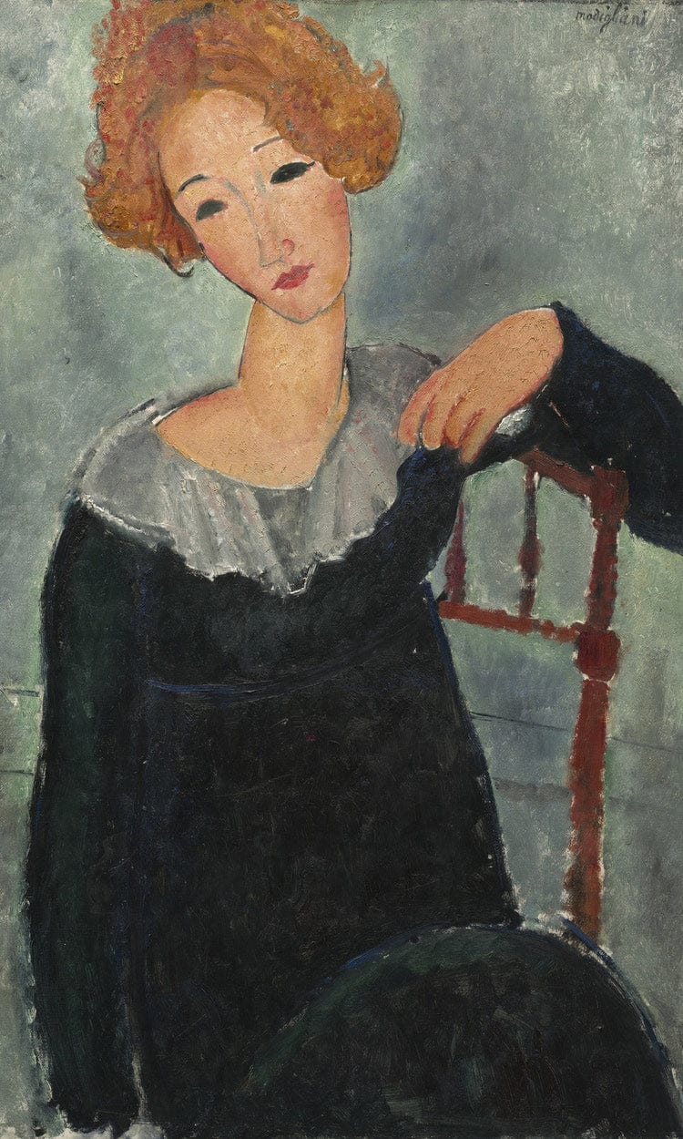 Woman With Red Hair By Amedeo Modigliani Fine Art Print