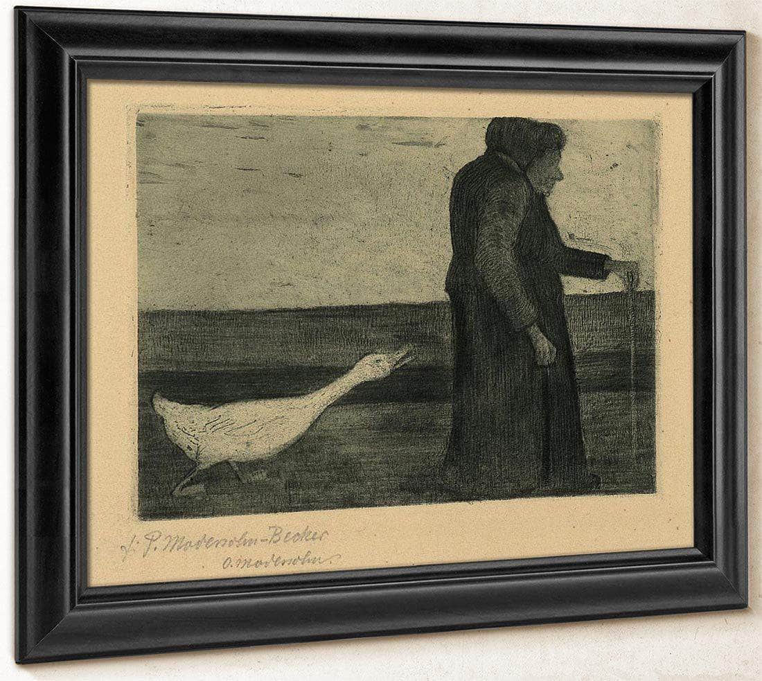 Woman With The Goose By Paula Modersohn Becker Fine Art Print