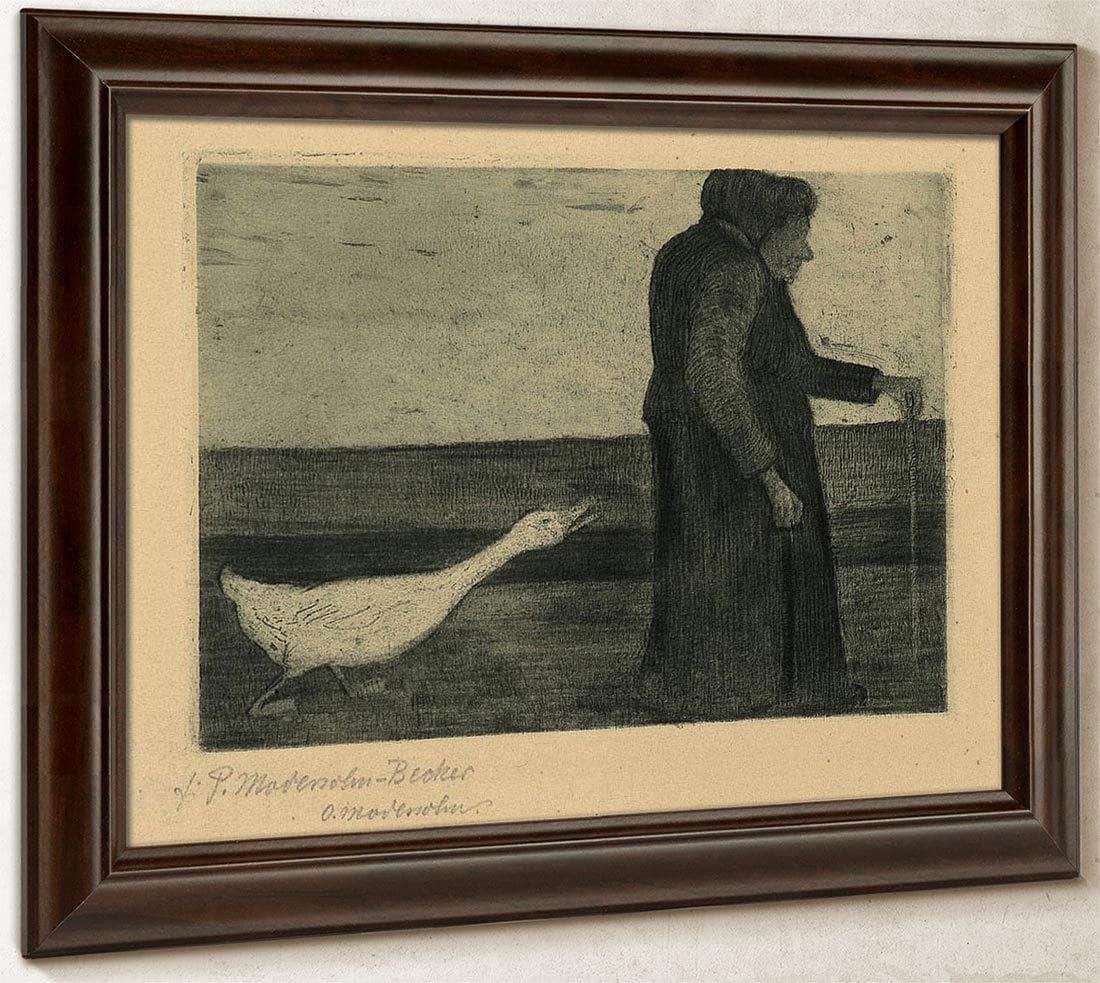 Woman With The Goose By Paula Modersohn Becker Fine Art Print