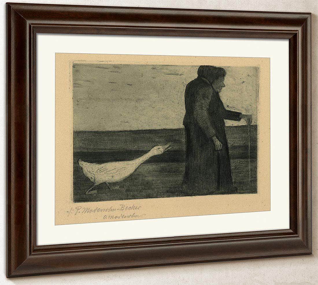 Woman With The Goose By Paula Modersohn Becker Fine Art Print