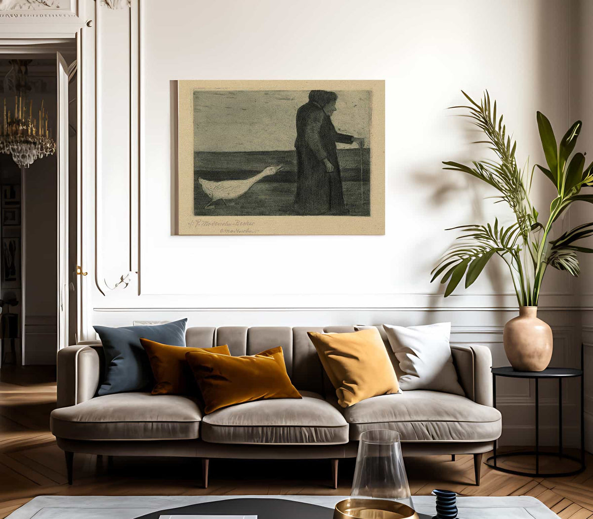 Woman With The Goose By Paula Modersohn Becker Fine Art Print