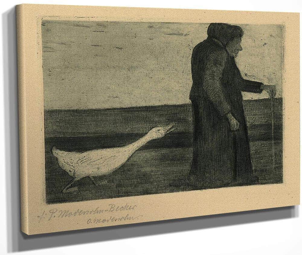 Woman With The Goose By Paula Modersohn Becker Fine Art Print