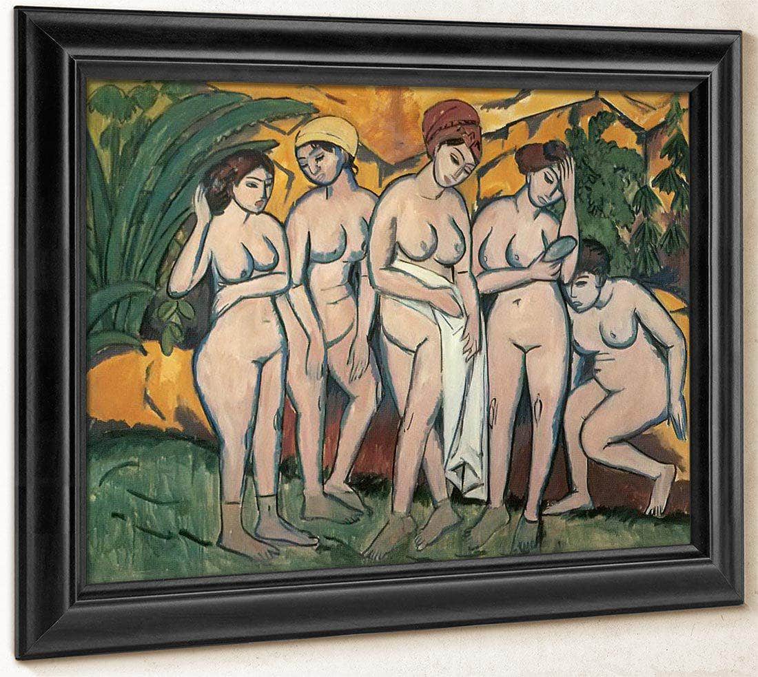 Women Bathing By Ernst Ludwig Kirchner Fine Art Print