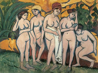 Women Bathing By Ernst Ludwig Kirchner Fine Art Print