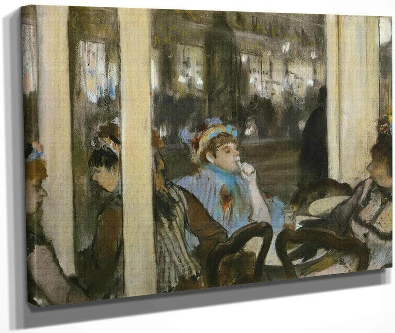Women In Front Of A Cafe By Edgar Degas Fine Art Print