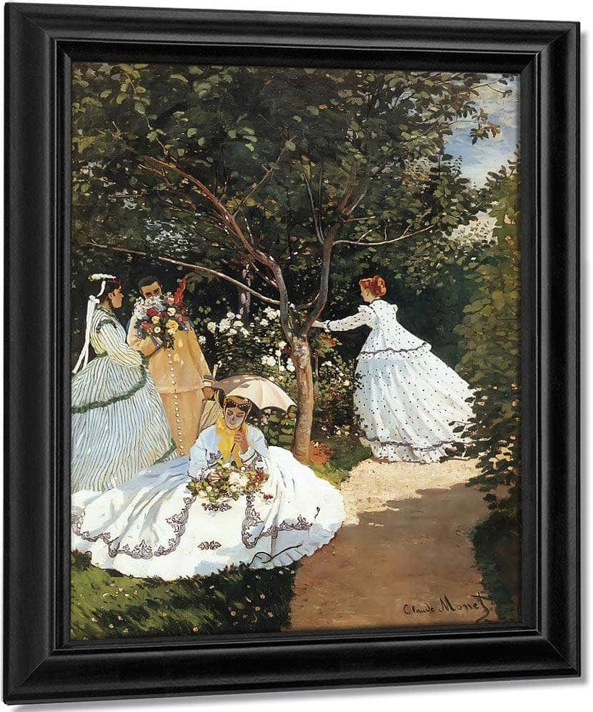 Women In The Garden 1866 By Claude Monet Fine Art Print