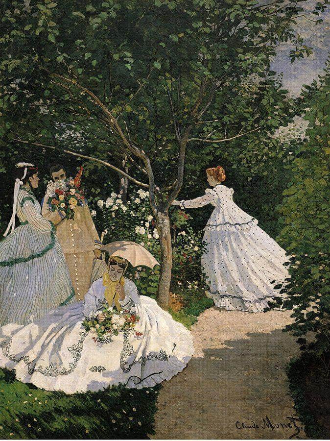 Women In The Garden By Claude Monet Fine Art Print