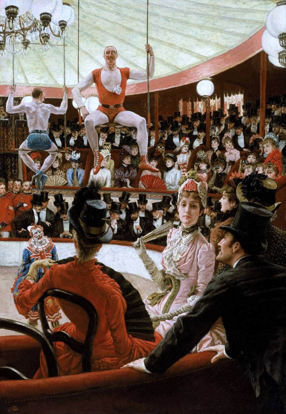 Women Of Paris The Circus Lover Painting James Tissot Canvas Art Fine Art Print