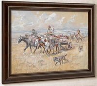 Women Of The Plains By Charles Marion Russell Fine Art Print