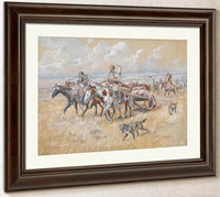 Women Of The Plains By Charles Marion Russell Fine Art Print