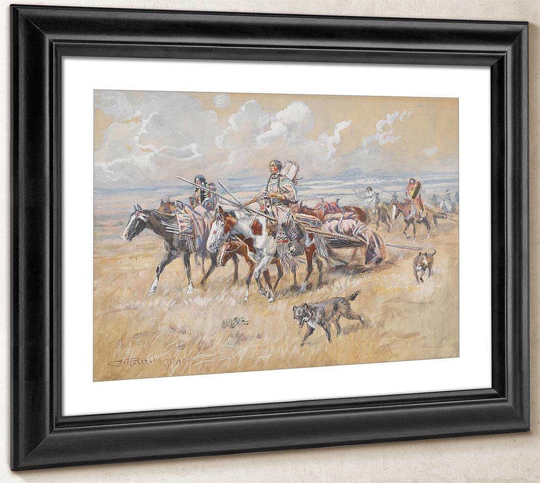 Women Of The Plains By Charles Marion Russell Fine Art Print