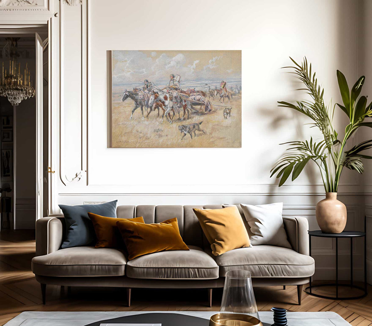 Women Of The Plains By Charles Marion Russell Fine Art Print