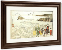 Women On The Beach At Enoshima By Hokusai Fine Art Print