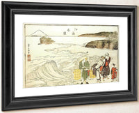 Women On The Beach At Enoshima By Hokusai Fine Art Print