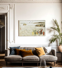 Women On The Beach At Enoshima By Hokusai Fine Art Print