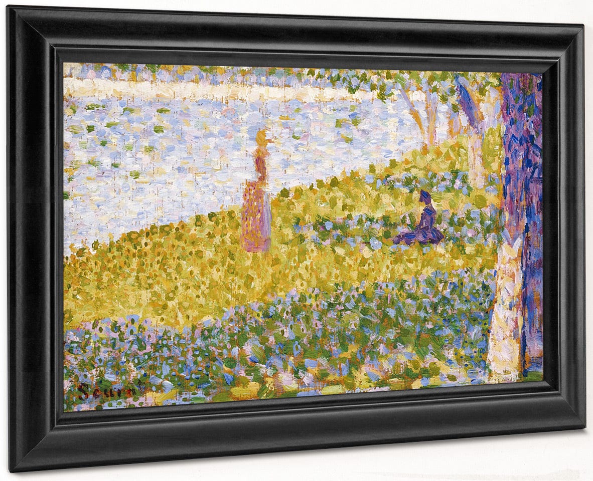 Women On The River Bank By Georges Pierre Seurat Fine Art Print