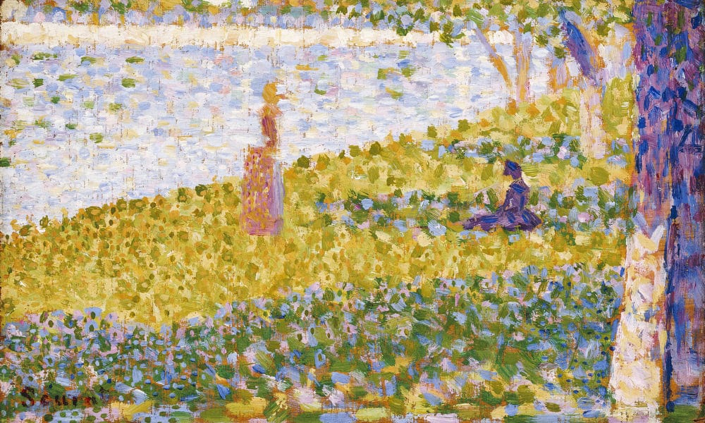 Women On The River Bank By Georges Pierre Seurat Fine Art Print