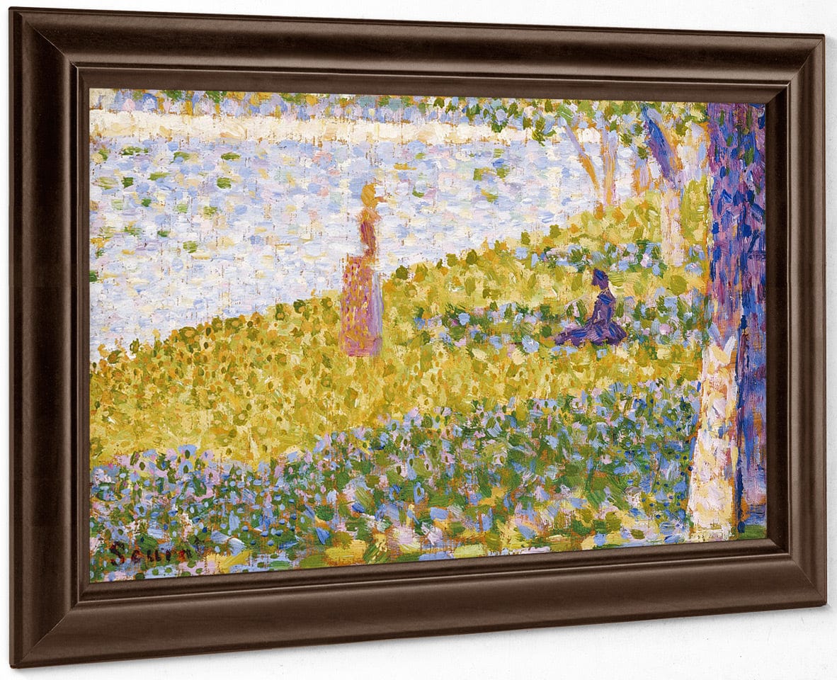 Women On The River Bank By Georges Pierre Seurat Fine Art Print