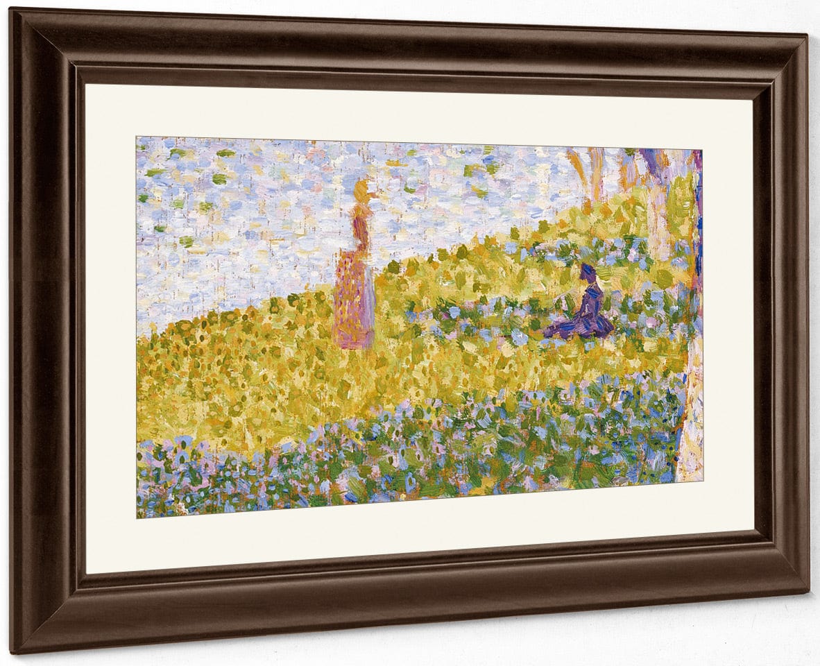 Women On The River Bank By Georges Pierre Seurat Fine Art Print
