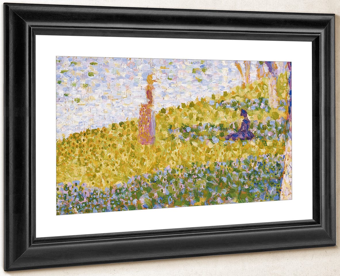 Women On The River Bank By Georges Pierre Seurat Fine Art Print
