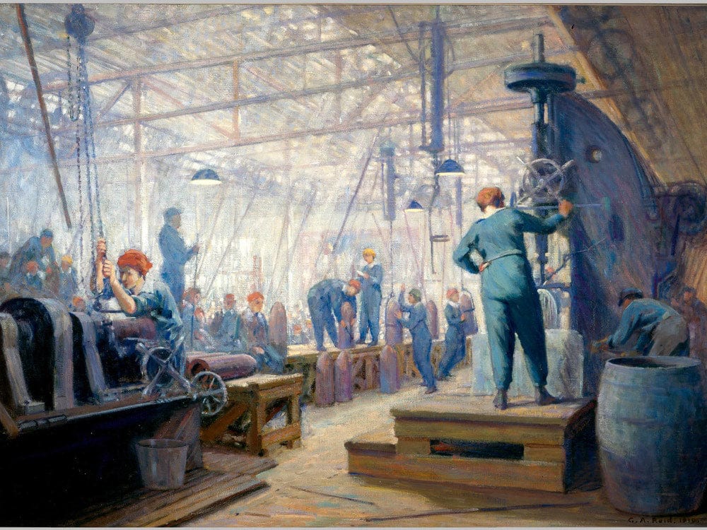 Women Operators By George Agnew Reid Fine Art Print