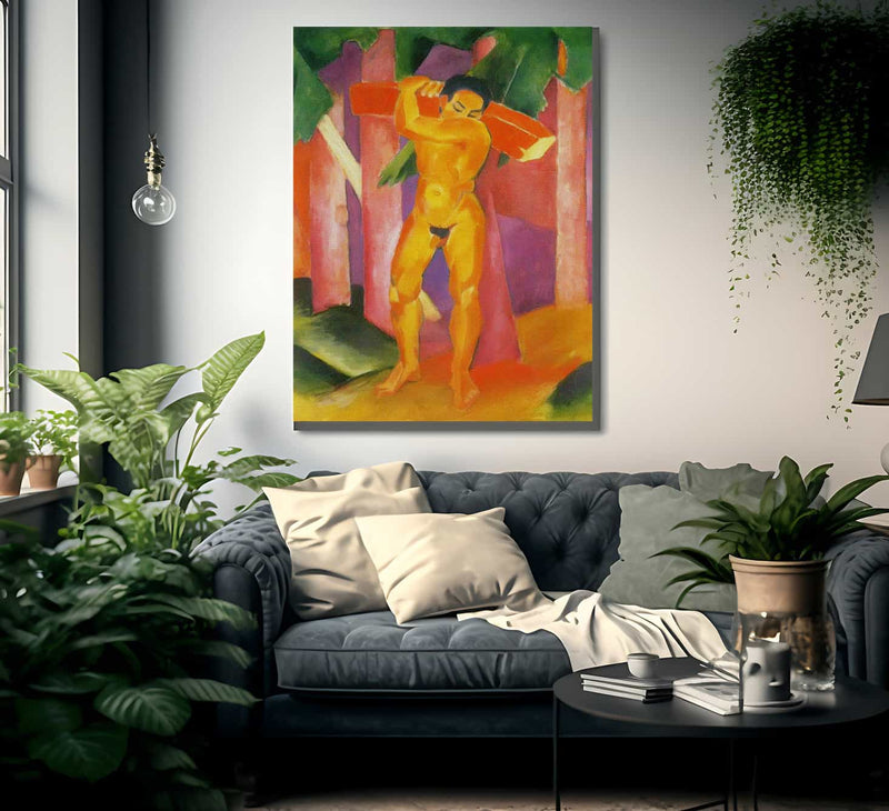 Woodcutter By Franz Marc Fine Art Print