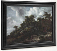 Wooded Hillside With A View Of Bentheim Castle By Jacob Van Ruisdael Fine Art Print
