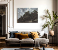 Wooded Hillside With A View Of Bentheim Castle By Jacob Van Ruisdael Fine Art Print