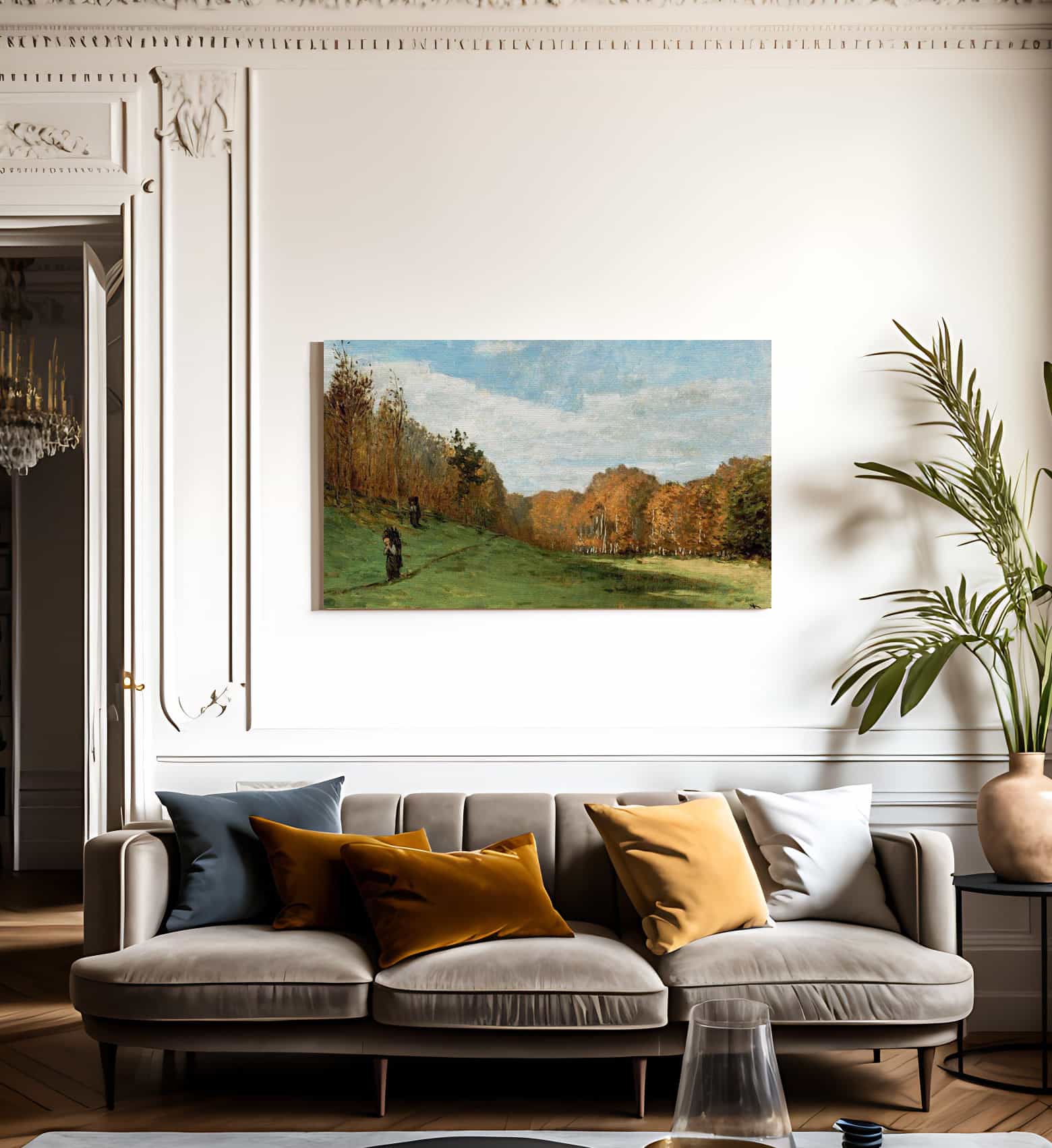 Woodgatherers At The Edge Of The Forest By Monet Claude Fine Art Print