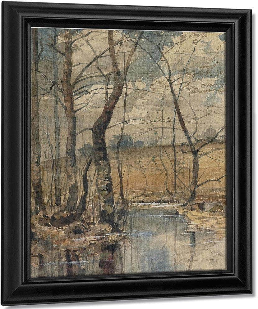 Woodland Pond By Childe Hassam Fine Art Print