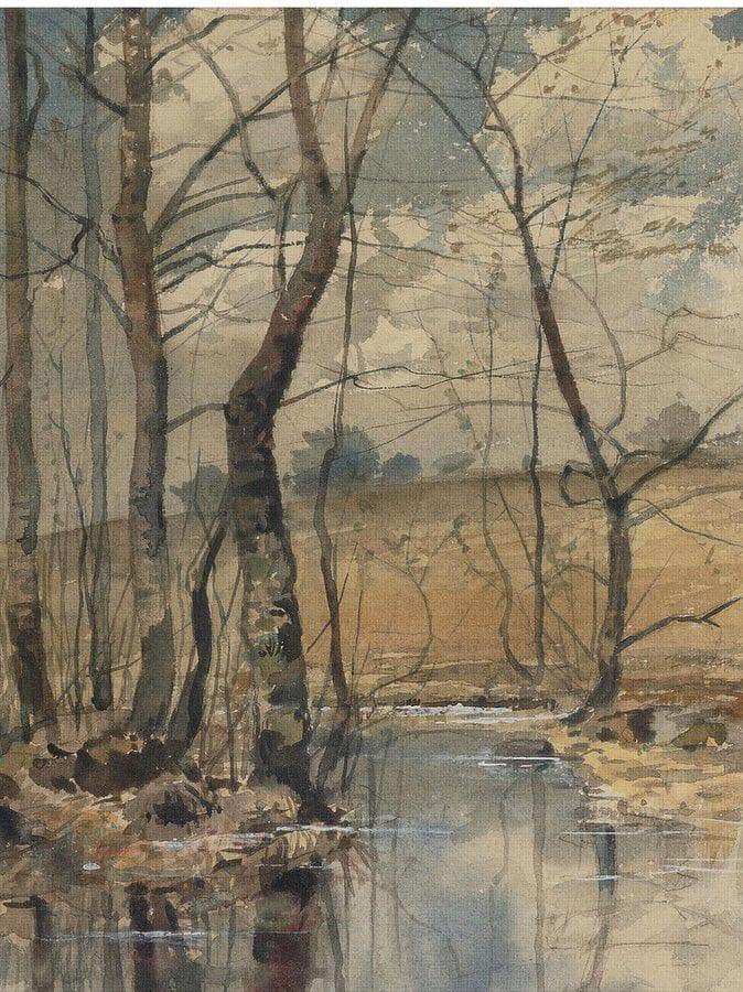 Woodland Pond By Childe Hassam Fine Art Print